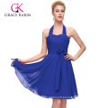 Grace Karin Halter Design Short Chiffon Cheap Bridesmaid Dress CL2290-5